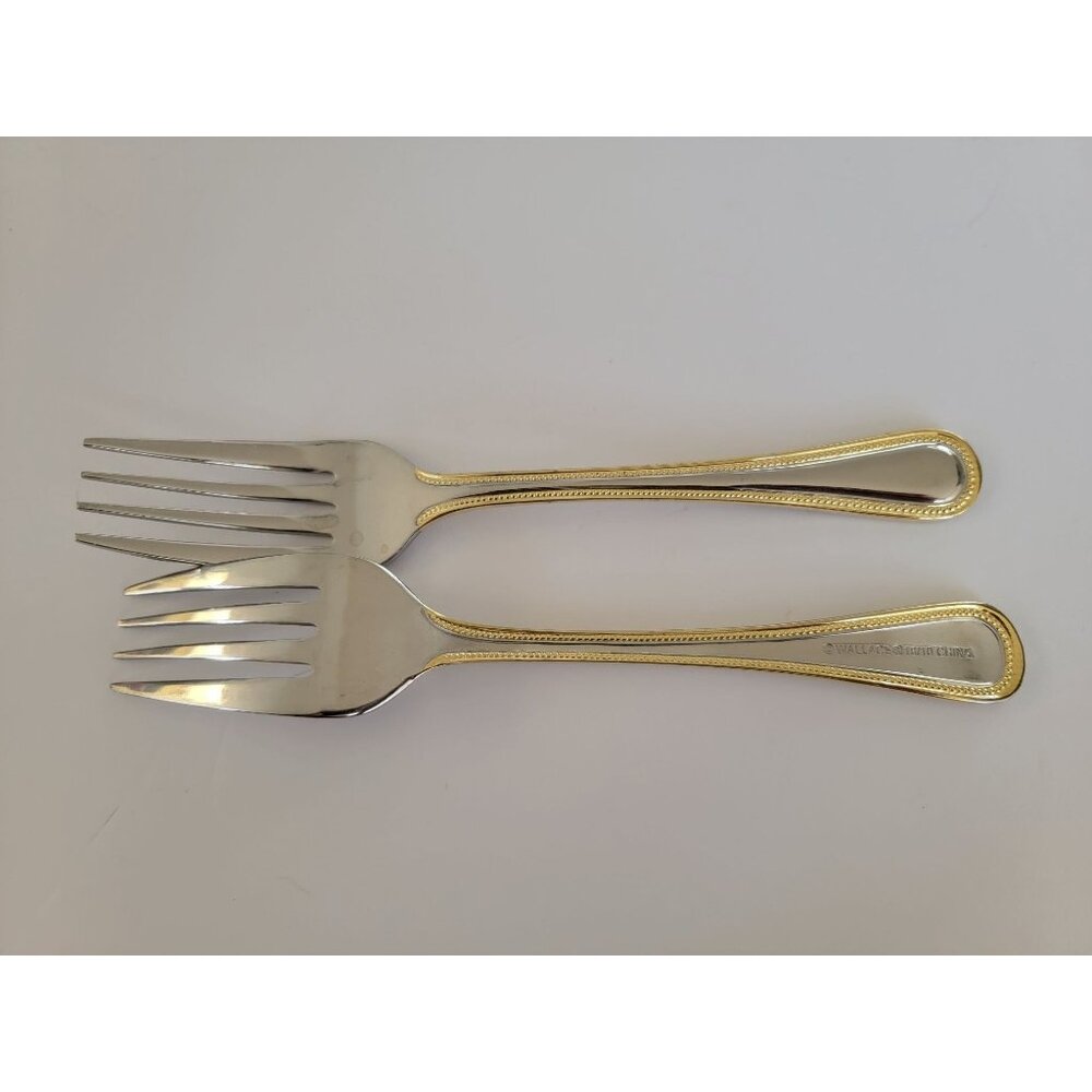 Regal Pearl (Stainless 18/10, Gold Accent) by Wallace Silver - Individual Salad